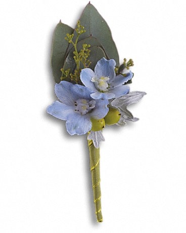 Hero's Blue Boutonniere Boutonniere