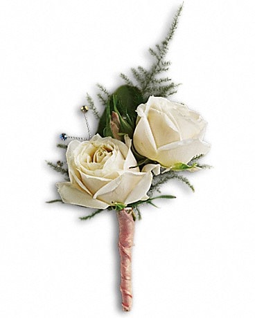 White Tie Boutonniere Boutonniere
