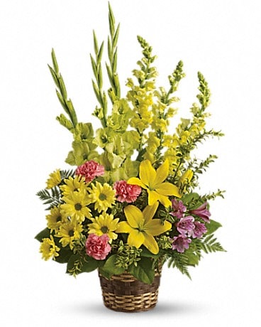 Vivid Recollections Basket Arrangement